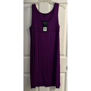 NWT Daisy Fuentes Purple Sleeveless‎ Midi Dashing Dress Size Med Retail $50!